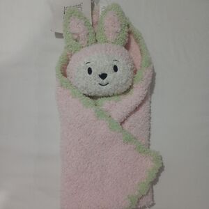 Koala Baby Pink and Green Bunny Hooded Towel